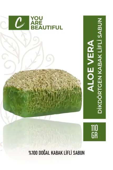 Kabak Lifli Aloevera Sabun Dikdörtgen